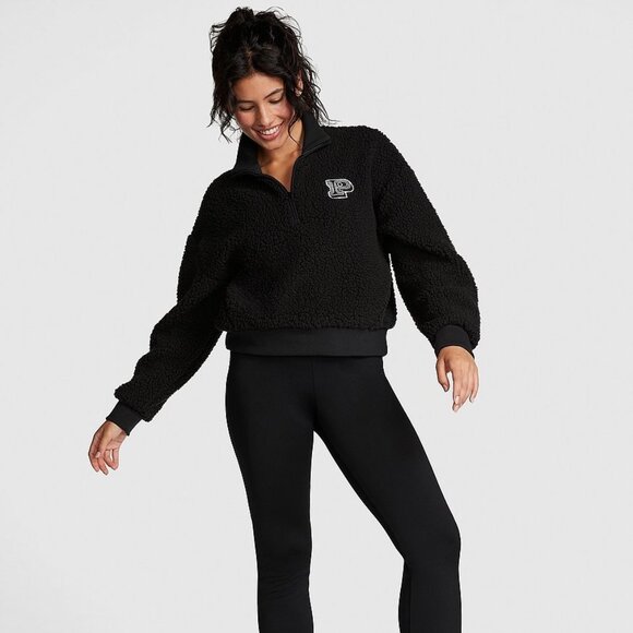 VS PINK Sherpa half zip pullover M - Picture 3 of 5
